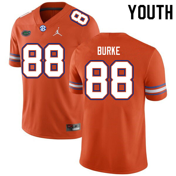 Youth #88 Marcus Burke Florida Gators College Football Jerseys Sale-Orange